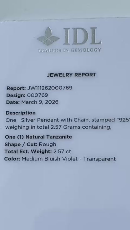 Tanzanite Pendant 2.57 cts