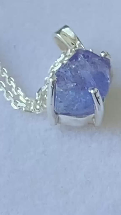 Raw Tanzanite Pendant Certified Merelani Tanzania 1.34 cts