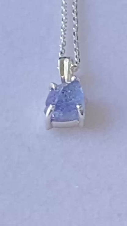 Certified Raw Tanzanite Pendant Single Origin 0.83 carats.